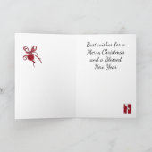 Afro-Amerikaanse moderne vrouw kerst Kaart (Binnen)