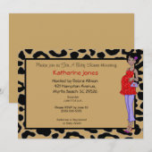 Afro-Amerikaanse Moeder Baby shower Uitnodiging (Voorkant / Achterkant)