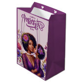Afro-Amerikaanse moeder & dochter Happy Moederdag Medium Cadeauzakje (Achterkant Gekanteld)