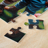 Afro-Amerikaanse Pasen Jongen Puzzel (Zijkant)
