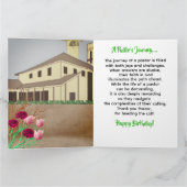 Afro-Amerikaanse Pastor's Church Verjaardag Kaart (Binnen)