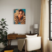 Afro-Amerikaanse portretschilderkunst Canvas Afdruk