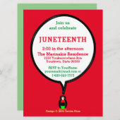 Afro-Amerikaanse pratende mevrouw Penguin Juneteen Kaart (Voorkant / Achterkant)