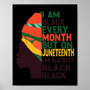 Afro-Amerikaanse Pride Koningin Zwarte Maand Gesch Poster