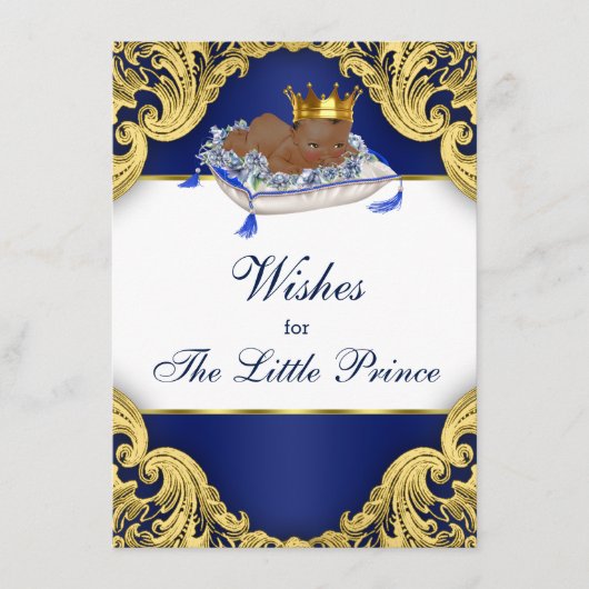 Afro-Amerikaanse Prins Wensen voor Baby Advieskaart (Voorkant)