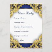 Afro-Amerikaanse Prins Wensen voor Baby Advieskaart (Achterkant)