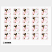 Afro-Amerikaanse prinses Baby shower Stickers (Vel)