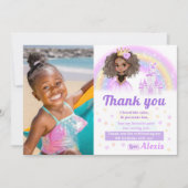 Afro-Amerikaanse prinses bedank foto kaart (Voorkant)