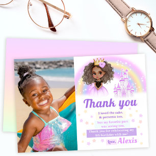 Afro-Amerikaanse prinses bedank foto kaart