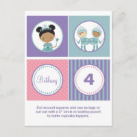 Afro-Amerikaanse prinses Cupcake Toppers