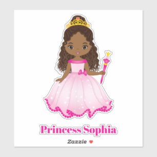 Afro-Amerikaanse prinses vinylsticker Sticker