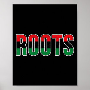 Afro-Amerikaanse roots - Pan African Union Flag Di Poster