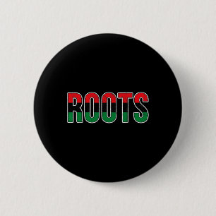 Afro-Amerikaanse Roots - Pan-Afrikaanse Unia Vlag Ronde Button 5,7 Cm