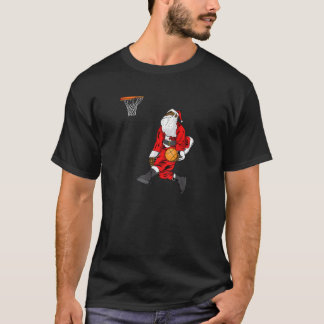 Afro-Amerikaanse Santa Claus Basketbal Ugly Chris T-shirt
