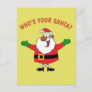 Afro-Amerikaanse Santa Hugs Feestdagenkaart