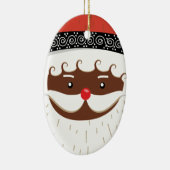 afro - amerikaanse santa keramisch ornament (Rechts)