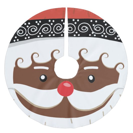 afro - amerikaanse santa kerstboom rok (Voorkant)