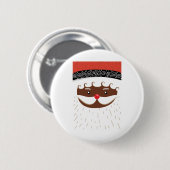 afro - amerikaanse santa ronde button 5,7 cm (Voorkant /achterkant)