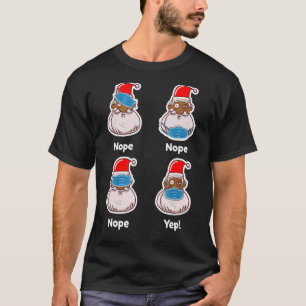 Afro-Amerikaanse Sinterklaas Matching Kerstmis pa T-shirt