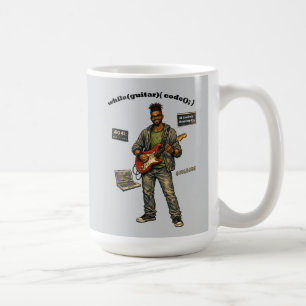 Afro-Amerikaanse software-ingenieur gitaarspeler Koffiemok