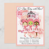 Afro-Amerikaanse Spa Feest Uitnodiging (Voorkant / Achterkant)