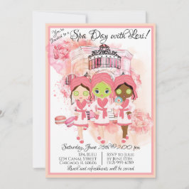 Afro-Amerikaanse Spa Feest Uitnodiging