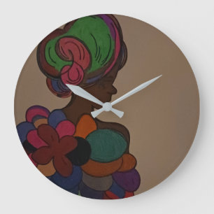 Afro-Amerikaanse Sprekende Wandklok Grote Klok