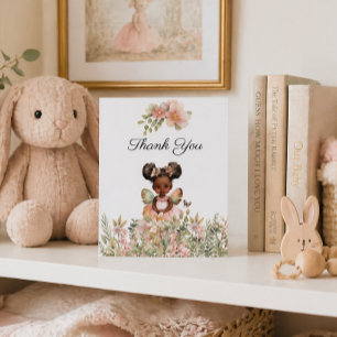 Afro-Amerikaanse Sprookjes Kind Baby Shower Bedankkaart