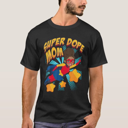 Afro-Amerikaanse Superheld Moeder Zwart Nerds Comi T-shirt (Voorkant)