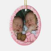 Afro-Amerikaanse Twin Girls 1st Christmas Ornament (Rechts)