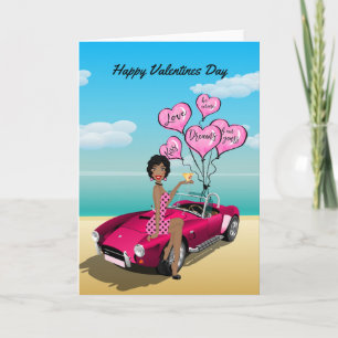 Afro-Amerikaanse Valentijnsdag kaart