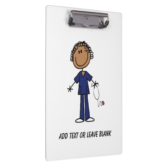 Afro-Amerikaanse verpleeghulp klembord (Rechts)