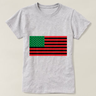 Afro-Amerikaanse vlag (met tekstadd-optie) T-shirt