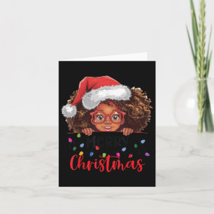 Afro-Amerikaanse vrolijke kerst Afrikaanse zwarte Kaart