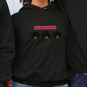 Afro-Amerikaanse vrouw - Afro Babes, Zwart Hoodie