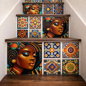 Afro-Amerikaanse Vrouw Art Tegeltje