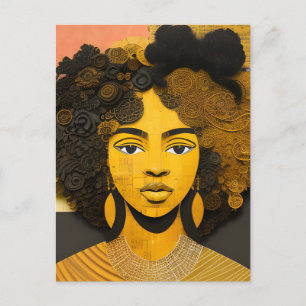 Afro-Amerikaanse vrouw collage Briefkaart