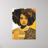Afro-Amerikaanse vrouw collage Canvas Afdruk (Voorkant)