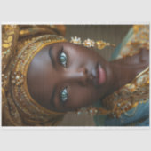 Afro-Amerikaanse vrouw decoupage Tissuepapier (Voorkant)