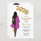 Afro-Amerikaanse vrouw foto Afstuderen Kaart (Voorkant / Achterkant)