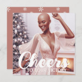 Afro-Amerikaanse vrouw kanker overlevende vreugdev Feestdagenkaart (Voorkant / Achterkant)