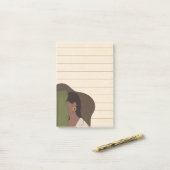 Afro-Amerikaanse vrouw levensstijl gevoerd kleveri Post-it® Notes (Op bureau)