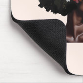 Afro-Amerikaanse Vrouw met Bloemen Afro Haar (2) Muismat (Hoek)