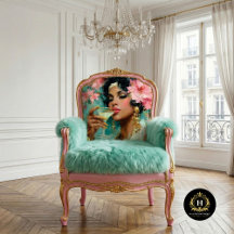 Afro-Amerikaanse vrouw met Martini Decoupage