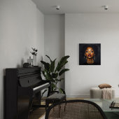 Afro-Amerikaanse vrouw portretkunst Canvas Afdruk