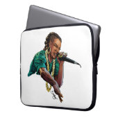 Afro-Amerikaanse Vrouw rapper Elektronica Tas (Voorkant Links)