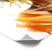 Afro-Amerikaanse Vrouw Waterverf Schilderij Poster (Hoek)