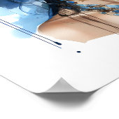 Afro-Amerikaanse Vrouw Waterverf Schilderij Poster (Hoek)