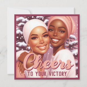 Afro-Amerikaanse Vrouwelijke Overlevenden van Kank Feestdagenkaart