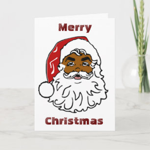AFRO-AMERIKAANSE WENSEN VAN DE KERSTMAN FEESTDAGEN KAART